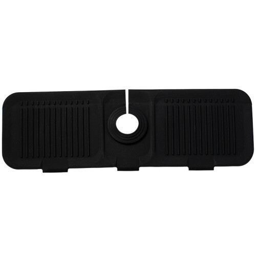 (Black)Antislip Silicone Sink Mat For Kitchen Counter Splash Prevention Drainage And
