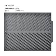 (Gray 485x405mm)Protetor de balcão de pia de silicone com superfície absorvente para uso na cozinha piscina