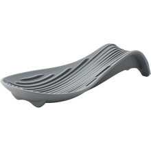 (Dark Gray)Bandeja de colher de silicone durável com pés antiderrapantes para cozinha e uso cozinhar