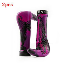 (Purple Black)Cycling Handlebar Grips With Locking System And Rubber Material Mountain For