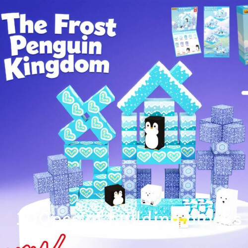 (Snow World)Blocchi Magnetici Arcobaleno Fattoria con 100 Pezzi per Bambini Gioco Fantasioso