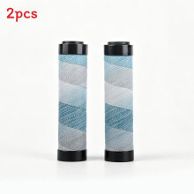 (Light Blue)Bicycle Handlebar Covers Pu Wearresistant Sweatabsorbing Locking Grips For Daily