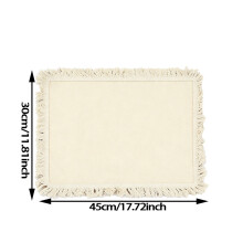Tovaglietta quadrata stile nordico cotone lino con superficie resistente al calore per cucina