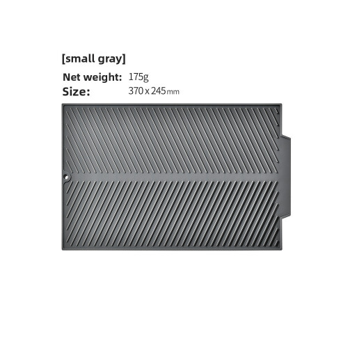 (Gray 370x245mm)Silicone Sink Counter Protector With Absorbent Surface For Kitchen Use Poolside