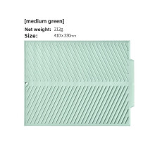 (Green 410x330mm)Silicone Sink Counter Protector With Absorbent Surface For Kitchen Poolside Use