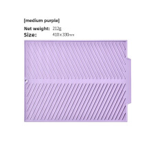 (Purple 410x330mm)Protecteur de comptoir d'évier en silicone avec surface absorbante pour cuisine utilisation en bord de piscine