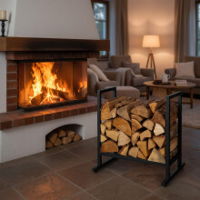 Brennholzregal aus Metall - Robustes Eisen, platzsparendes Design