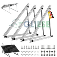 Gliese Support de Panneau Solaire 114cm, Lot de 4, Aluminium, Réglable 0-90 pour Balcon et Toit