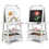 Chevalet d'art 3-en-1 double face avec rangement, Blanc 4