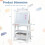 Chevalet d'art 3-en-1 double face avec rangement, Blanc 5