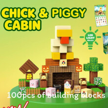 (Chicken)Blocs aimants arc-en-ciel de ferme avec 100 pièces pour enfants temps de jeu imaginatif