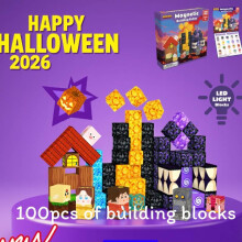(Volcanic Eruption)Farm Rainbow Magnet Blocks With 100 Pieces For Children Playtime Imaginative