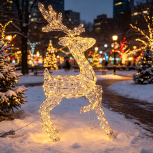 WestWood Christmas Lighted Reindeer Festive Decoration 110cm Warm White WHT LED