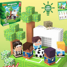 (Snow World)Farm Rainbow Magnet Blocks With 100 Pieces For Children Imaginative Playtime