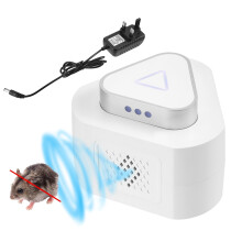 Household Ultrasonic Pest Repeller with Strobe Light, Mouse Repellent Plug-In, 360° Coverage, 300㎡ Area for Rats, Spiders & Insects