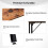 43'' Bar Table Rectangular Counter Height Pub Table for Bistro Kitchen 3