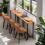 43'' Bar Table Rectangular Counter Height Pub Table for Bistro Kitchen 5