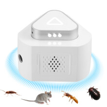 Misvayli Ultrasonic Mouse Repeller Plug-In with Strobe Light, 300㎡ 360° Pest Repellent for Rats, Mice, Spiders & Indoor Insects