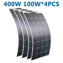 DGSUNLIGHT Panneau Solaire Flexible 400w, Cellules Monocristallines 18V, Pour Bateau et Van