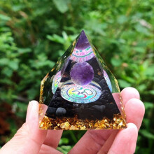 (18)Orgonita Chakra Energía Pirámide Aura Adivinación Yoga Meditación Artesanal Adornos