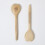 Homescapes Mango Wood Heart Shaped Spoons, Set of 2 1