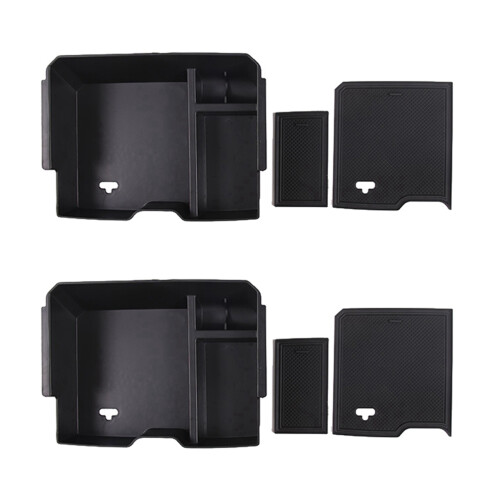 2X for  Ranger 2023 Center Console Organizer Armrest Storage Box Insert Tray Accessories - Black