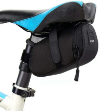 (Black)Sacoche de selle de rangement étanche pour vélo siège extérieur vélo arrière pochette