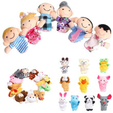(10Pcs Animal,7cm*3cm)Finger Puppets Doll Baby Educational Hand Toy Learn Story Kid Gift Family Animal
