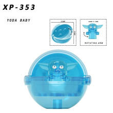 (XP-353)Yoda Baby Chirstmas Rotating Arm Mandalorian Rey Kylo Building Blocks Child Toy
