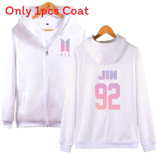 (Jin White,2XL)Casaco moletom com capuz estampa padrão Bts manga comprida moda presentes roupas