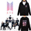 (V Black,M)Abrigo Sudadera con Capucha Manga Larga Estampado Bts Moda Regalos Ropa 6