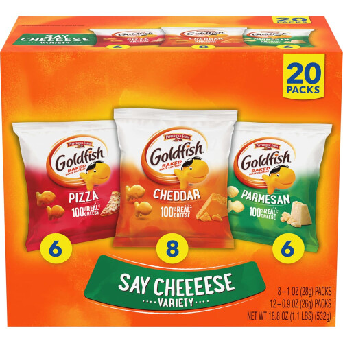 Goldfish Say Cheeeese Cheese Cracker Snack Packs,
