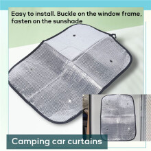 2PCS RV Door Window Shade Cover 15.7 x 23.6inch Double-Layer Sunshield Window Cover for Travel Trailer Motorhome