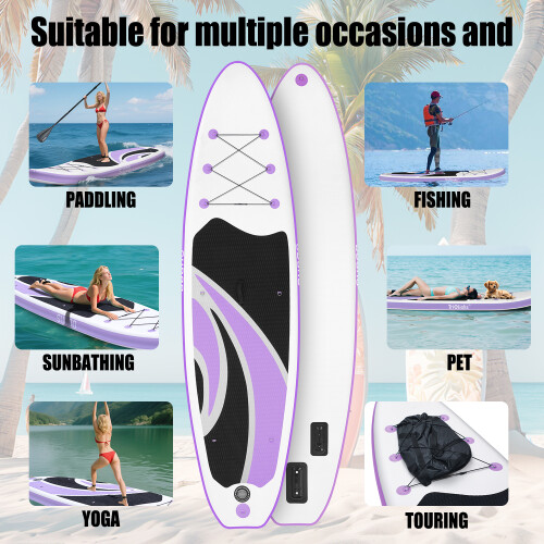 (Purple) 10.6ft Inflatable Stand Up Paddle Board for Beginner 1