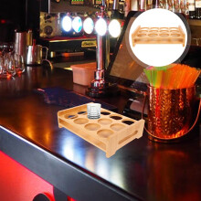 Shot Glasses Set Shot Glass Tray Holder with 12 Holes Serving Stand Organizer for Tequila Whiskey Brandy-Party Club Bar