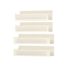 Magnetic Spice Rack Set - Metal - Ink Black - No Drilling Required, 4 Shelves (2 Large, 2 Small)