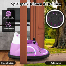 12V Kinder-Elektroauto mit Fernbedienung, Pink, 360-Drehung