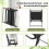Klappbare Gartenstühle, 2er-Set mit Armlehnen, Schwarz 4
