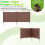 Buitenafscherming voor privacy, 122 x 95 cm, 2 panelen, bruin 8
