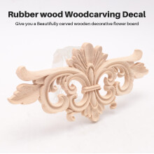 22 x 10 Cm Holz Geschnitzte Ecke Onlay Applique Decor MöBel Handwerk Unbemalt