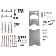 Metall Gehäuse Zug Stangen Servo Feste Halterung Stoß Dämpfer für Mn D90 D91 Mn99S 1/12 Rc Auto Upgrade Teile, Silber
