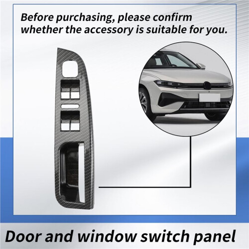 Side Grab Handle Carbon Fiber Door Window  Control Panel Cover Trims Frame for  MK5  5 2005-2009 1