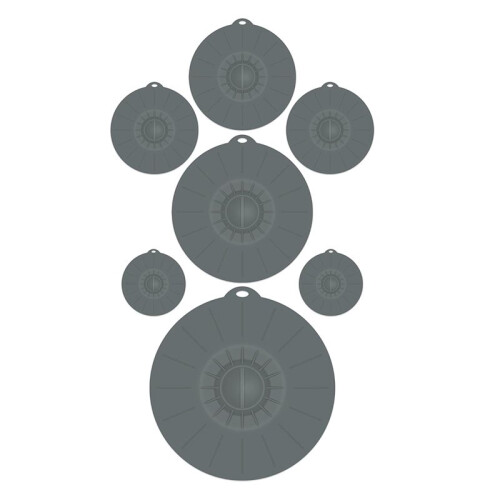 Conjunto de 7 Tampas de Silicone Reutilizáveis e Resistentes Ao Calor para Recipientes de Alimentos, Panelas e Tigelas 1