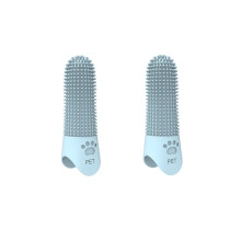 Pitkät sormihammasharjalevyt lemmikeille (2 kpl) tehokkaaseen suunhoitoon Blue