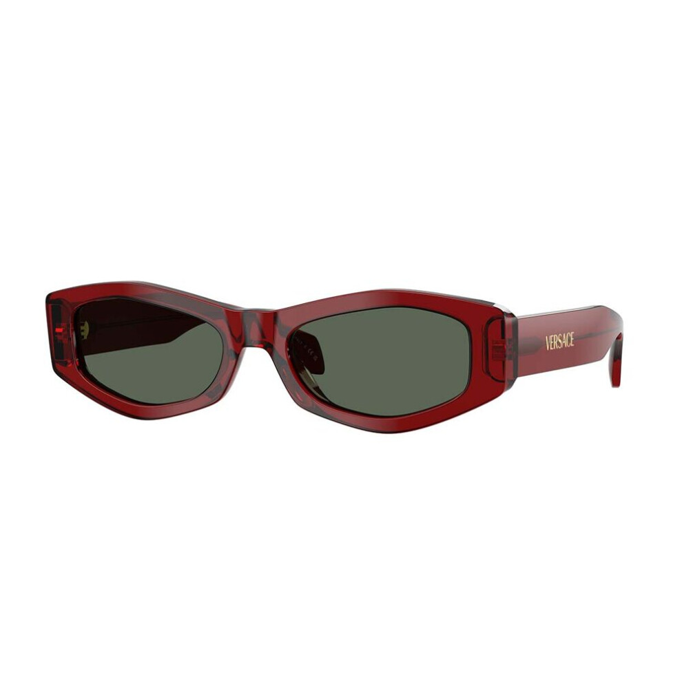 Versace Women's Red Rectangle Sunglasses - Image 3