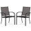 Gartenstuhl-Set - Stapelbar, atmungsaktiver Stoff, Grau 1