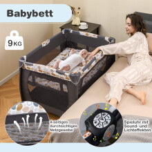 Tragbares 5-in-1-Reisebett mit Babywanne und Wickeltisch