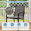 Gartenstuhl-Set - Stapelbar, atmungsaktiver Stoff, Grau 2