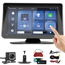 Wireless CarPlay Screen for Car, 7 Inch Touchscreen Car Stereo with Android Auto, Bluetooth, GPS Sat Nav, Reverse Camera & Voice Control