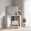 Corner Dressing Table 3 Modes Mirror Stool 5 Drawers 1